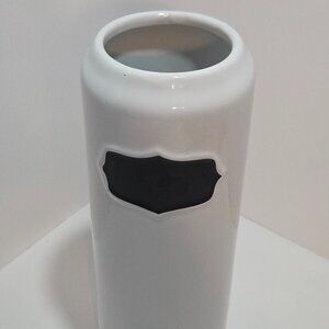 Tall Threshold White Ceramic Vase